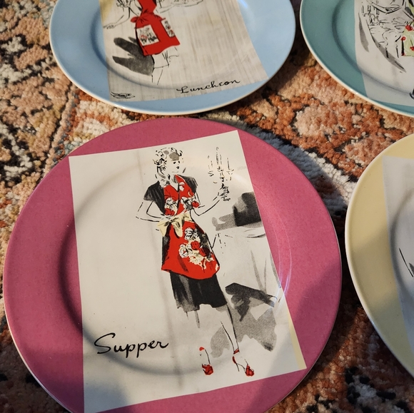 Rosanna 4 Plates Retro - Picture 3 of 8